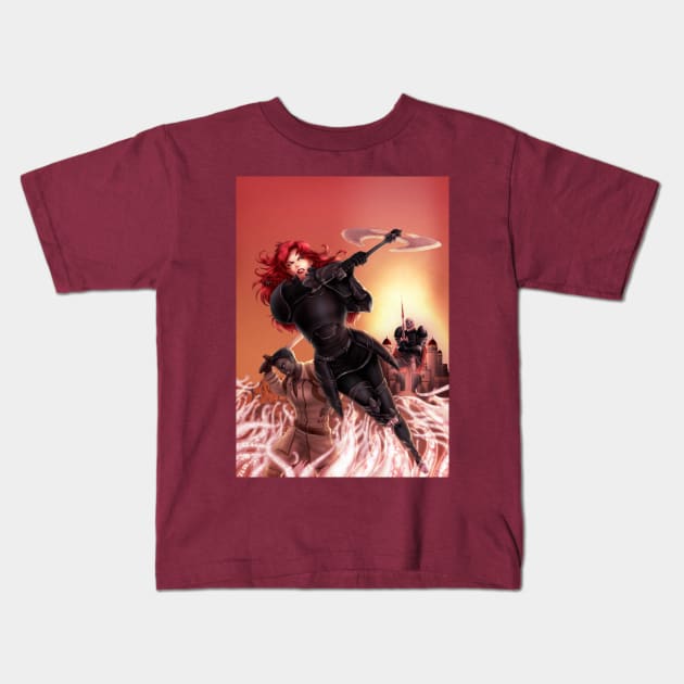 Black Amazon of Mars Kids T-Shirt by cirsova